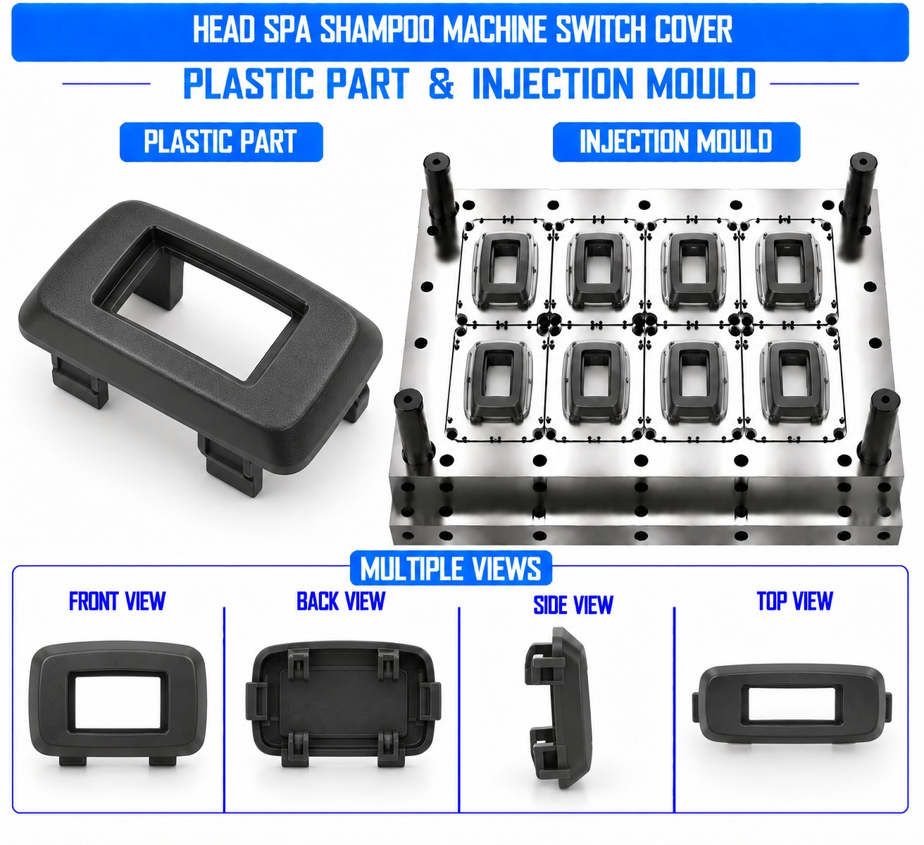 Head Spa Shampoo Machine Plastic Switch Cover Mould and Moulding Services